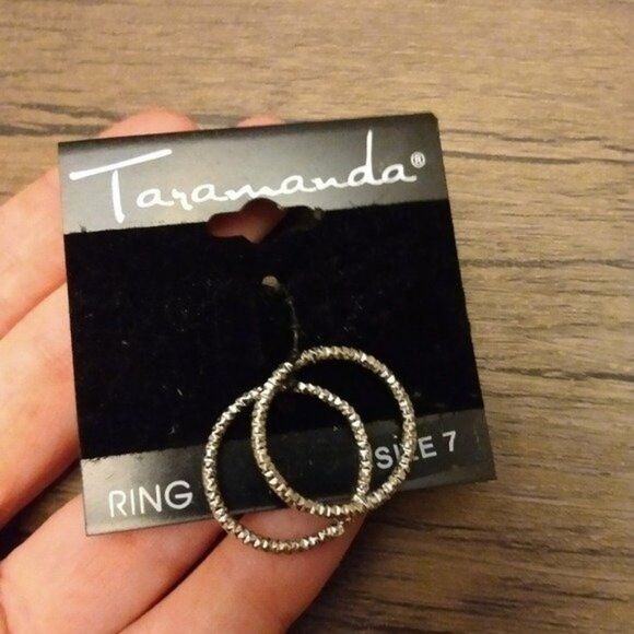 Double crystal ring size 7 - Picture 1 of 2